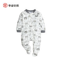 Cartoon animal zipper climbing clothes long sleeve bag foot baby rompers for hot style